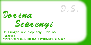 dorina seprenyi business card
